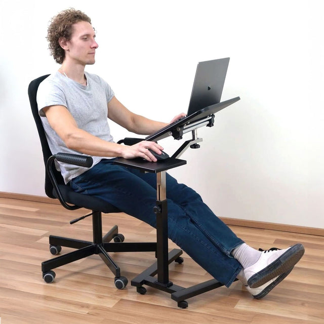 Height Adjustable Desk, Portable Laptop Desk, Laptop Stand for Couch, Rolling Laptop Desk, Laptop Table for Recliner