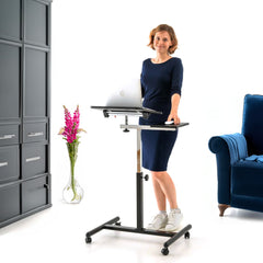 Laptop Desk, Portable Standing Desk, Hospital Bed Table, Adjustable Laptop Desk, Laptop Desk on wheels, Tatkraft Vanessa
