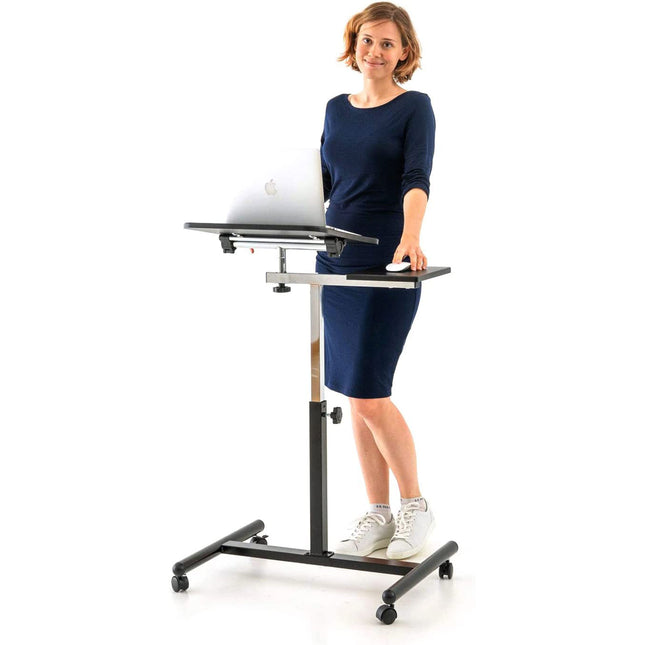 Bed Table, Portable Standing Desk, Overtable Laptop Desk, Hospital Bed Table, Overbed Table with Wheels, Tatkraft Vanessa, 2