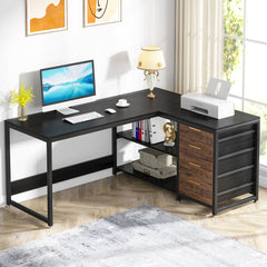 Computer Desk, L-Shaped Desk, Small Computer Desk, Corner Computer Desk,  Tribesigns