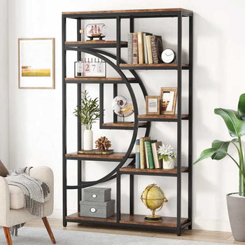 Corner Bookshelf, Bookshelf with drawers, Bookshelf, Etagere bookcase - Large storage space