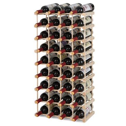 36-Bottle Wooden Wine Rack for Wine Cellar, Costway, 5