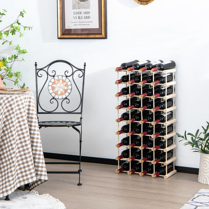 36-Bottle Wooden Wine Rack for Wine Cellar, Costway, 9