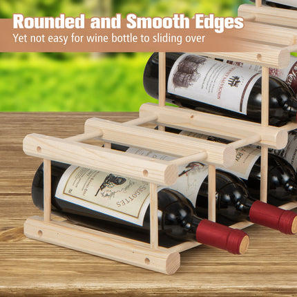 36-Bottle Wooden Wine Rack for Wine Cellar, Costway