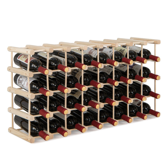 36-Bottle Wooden Wine Rack for Wine Cellar, Costway, 2