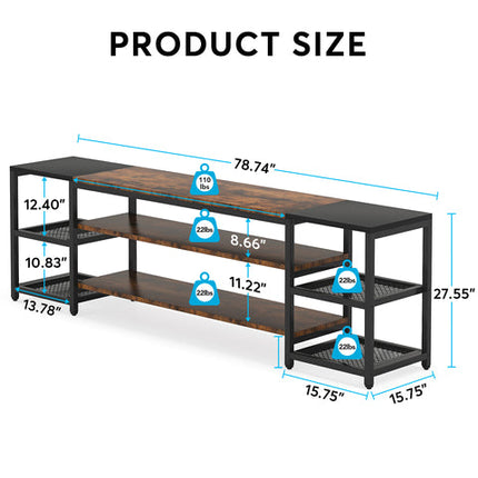 Tribesigns - TV Stand, 3-Tier Media Entertainment Center for TV up to 85"
