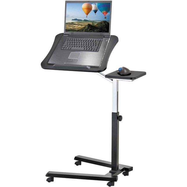 Portable Laptop Desk, with Mouse Pad, Adjustable Height, Laptop Table for Recliner, Rolling Computer Stand, Tatkraft Joy, 2