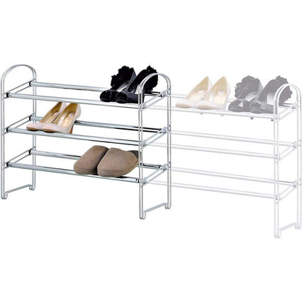 Shoe rack, 3 tier shoe rack, expandable shoe rack, metal shoe rack, shoe rack for closet, Tatkraft Maestro shoe rack, 6