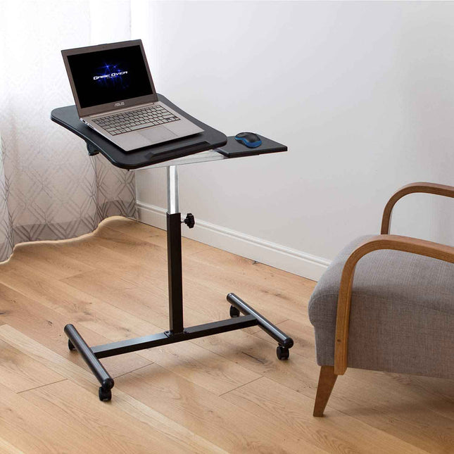 Bed Table, Portable Standing Desk, Overtable Laptop Desk, Hospital Bed Table, Overbed Table with Wheels, Tatkraft Vanessa, 9