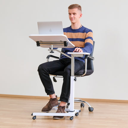 Portable Laptop Desk, on Wheels, Laptop Table for Sofa, Adjustable Laptop Desk, Laptop Table for Recliner, Tatkraft Like, 14