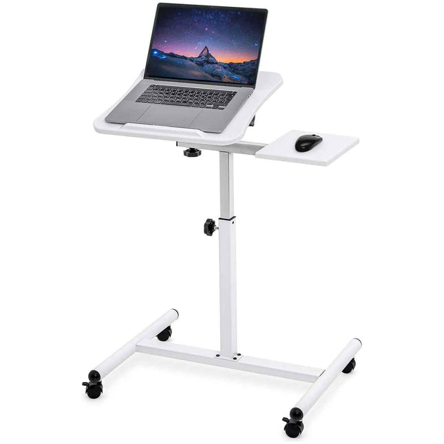 Portable Standing Desk, Portable Laptop Desk, Laptop Table for Sofa, Adjustable Laptop Desk, on Wheels, Tatkraft Bianca, 2