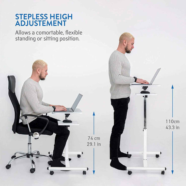 bed table, portable standing desk, portable laptop desk, laptop table for bed, adjustable laptop desk, Tatkraft Bianca, 5