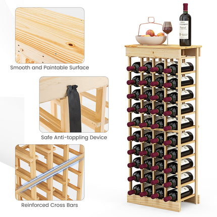 Modular Wine Rack, 40 Bottles , Costway, 8