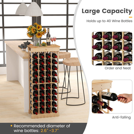 Modular Wine Rack, 40 Bottles , Costway, 10