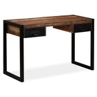 Desk with 2 Drawers Solid Reclaimed Wood 47.2x19.7x29.9 In, vidaXL, 1