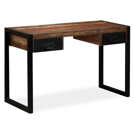 Desk with 2 Drawers Solid Reclaimed Wood 47.2x19.7x29.9 In, vidaXL, 1