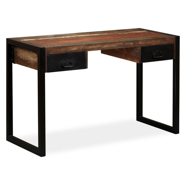 Desk with 2 Drawers Solid Reclaimed Wood 47.2x19.7x29.9 In, vidaXL, 1