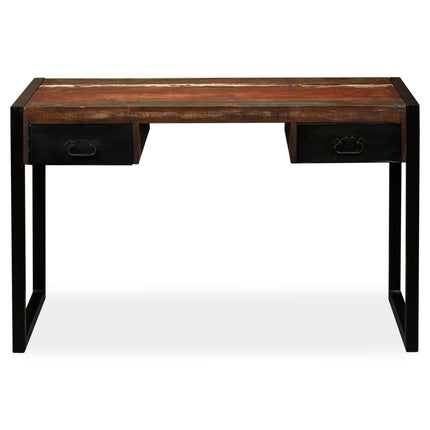 Desk with 2 Drawers Solid Reclaimed Wood 47.2x19.7x29.9 In, vidaXL, 2