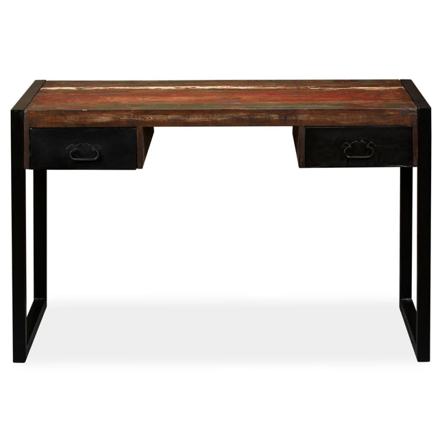Desk with 2 Drawers Solid Reclaimed Wood 47.2x19.7x29.9 In, vidaXL, 2