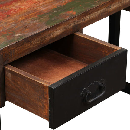 Desk with 2 Drawers Solid Reclaimed Wood 47.2x19.7x29.9 In, vidaXL, 4