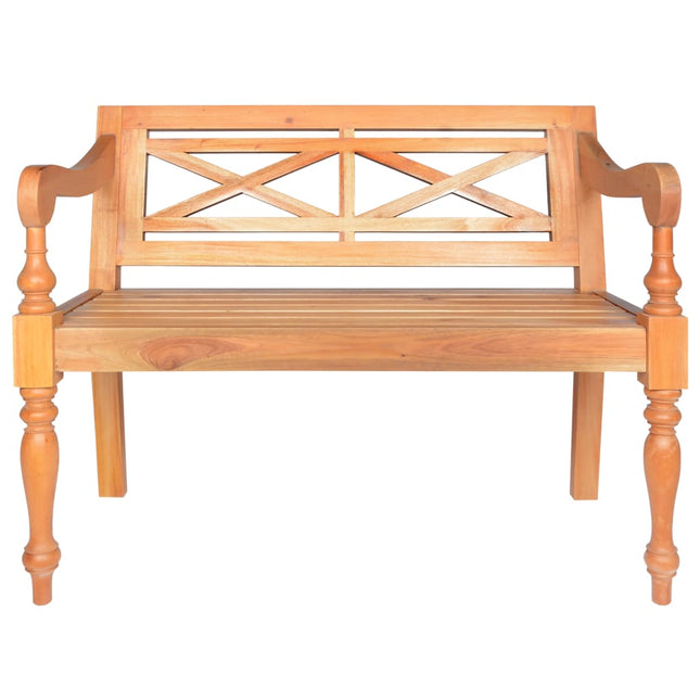 Batavia Bench 38.6 In Solid Mahogany Wood Light Brown, vidaXL, 2