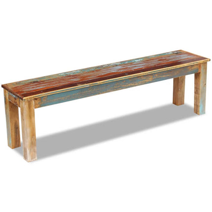 Bench Solid Reclaimed Wood 63x13.8x18.1 In, vidaXL, 4