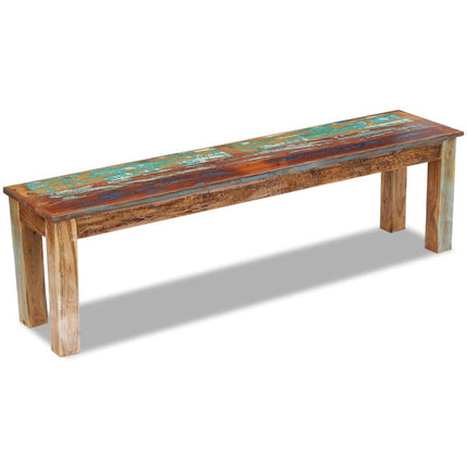 Bench Solid Reclaimed Wood 63x13.8x18.1 In, vidaXL, 5