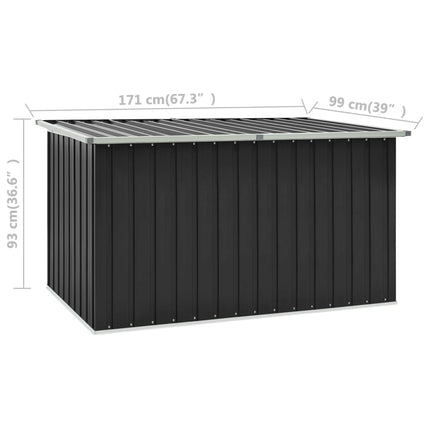 Patio Storage Box Anthracite 67.3x39x36.6 In, vidaXL, 8