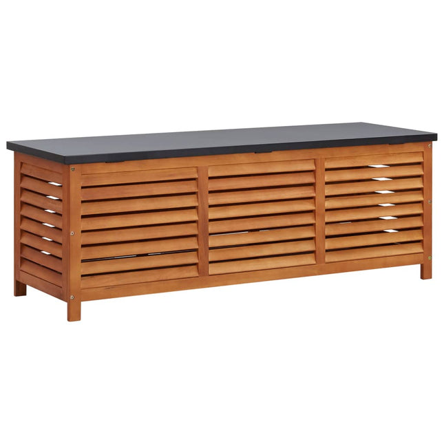 Patio Storage Box 59.1x19.7x21.7 In Solid Wood Eucalyptus, vidaXL, 1