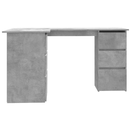 Corner Desk Concrete Gray 57.1x39.4x29.9 In Engineered Wood, vidaXL, 5