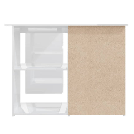 Corner Desk High Gloss White 57.1x39.4x29.9 In Engineered Wood, vidaXL, 6