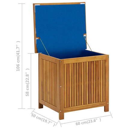 Patio Storage Box 23.6x19.7x22.8 In Solid Wood Acacia, vidaXL, 8
