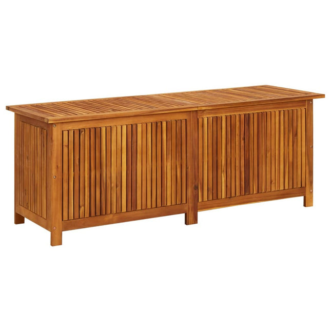 Patio Storage Box 59.1x19.7x22.8 In Solid Acacia Wood, vidaXL, 1