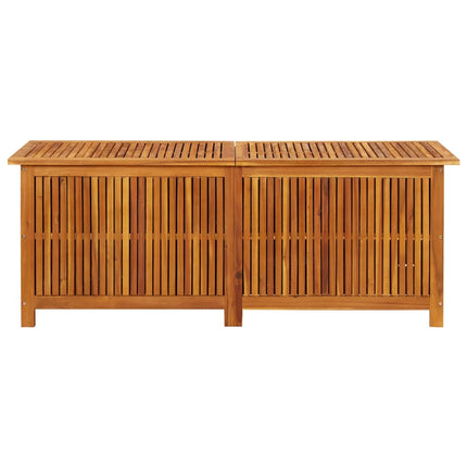 Patio Storage Box 59.1x19.7x22.8 In Solid Acacia Wood, vidaXL, 2