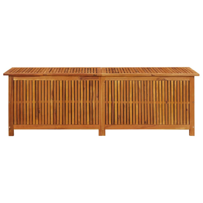 Patio Storage Box 68.9x19.7x22.8 In Solid Acacia Wood, vidaXL, 2
