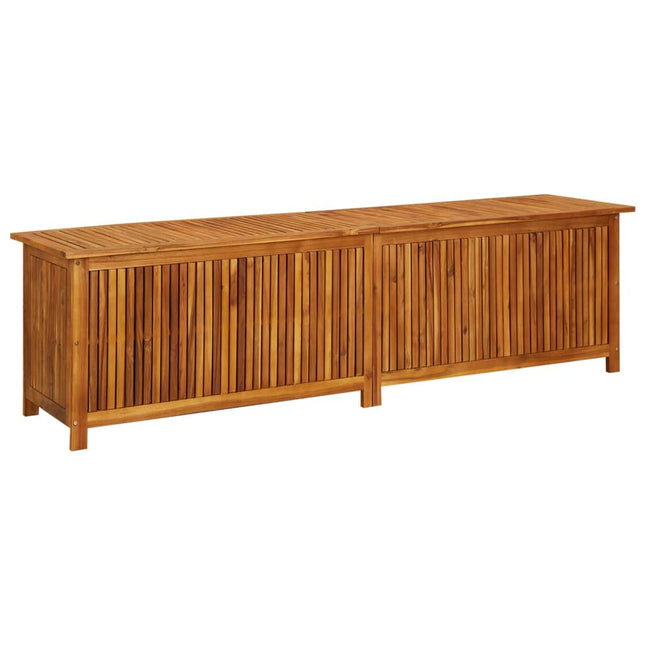 Patio Storage Box 78.7x19.7x22.8 In Solid Acacia Wood, vidaXL, 1