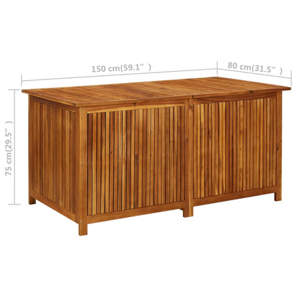 Patio Storage Box 59.1x31.5x29.5 In Solid Acacia Wood, vidaXL, 9