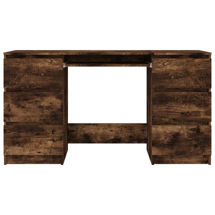 Writing Desk Smoked Oak 55.1x19.7x30.3 In Engineered Wood, vidaXL, 3