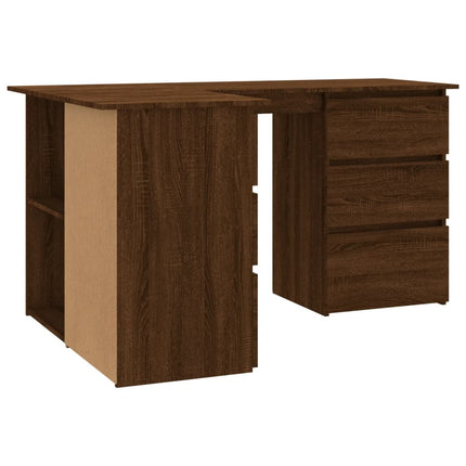 Corner Desk Brown Oak 57.1x39.4x29.9 In Engineered Wood, vidaXL, 5