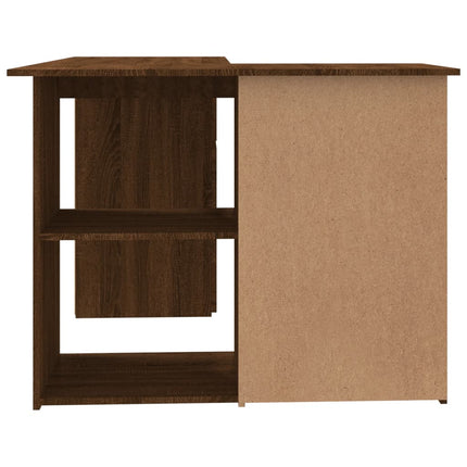 Corner Desk Brown Oak 57.1x39.4x29.9 In Engineered Wood, vidaXL, 7