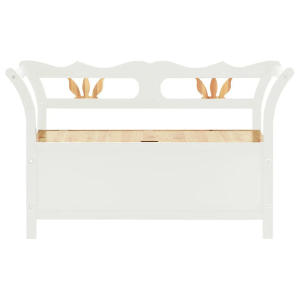 Bench White 42.1x17.7x29.7 In Solid Wood Fir, vidaXL, 3