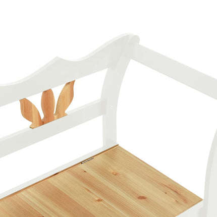 Bench White 42.1x17.7x29.7 In Solid Wood Fir, vidaXL, 6