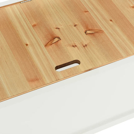 Bench White 42.1x17.7x29.7 In Solid Wood Fir, vidaXL, 7