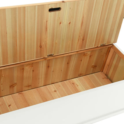 Bench White 42.1x17.7x29.7 In Solid Wood Fir, vidaXL, 8