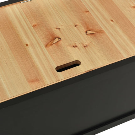 Bench Black 42.1x17.7x29.7 In Solid Wood Fir, vidaXL, 7