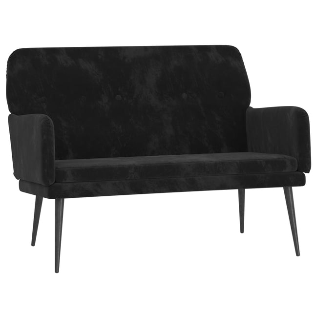 Bench Black 42.5x31.1x31.1 In Velvet, vidaXL, 2