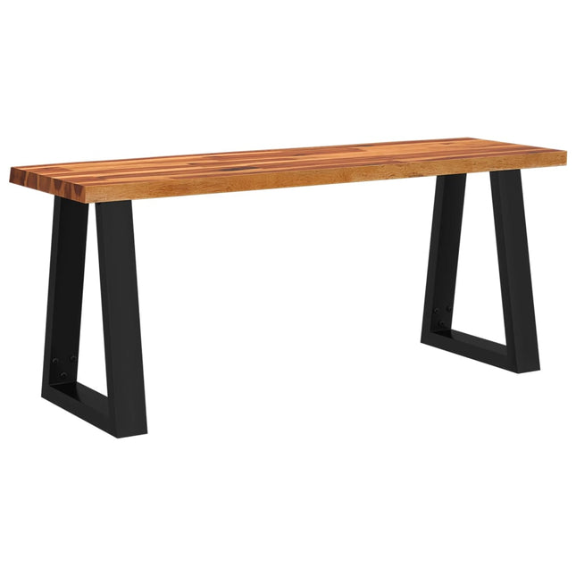 Bench with Live Edge 43.3 In Solid Wood Acacia, vidaXL, 2
