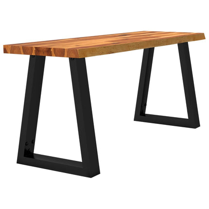 Bench with Live Edge 43.3 In Solid Wood Acacia, vidaXL, 3