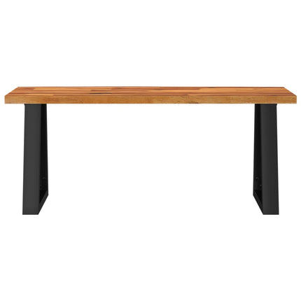 Bench with Live Edge 43.3 In Solid Wood Acacia, vidaXL, 4