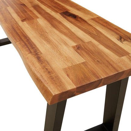 Bench with Live Edge 43.3 In Solid Wood Acacia, vidaXL, 7
